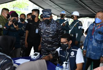 TNI AL Kolaborasi Kemenparekraf Gelar Vaksinasi