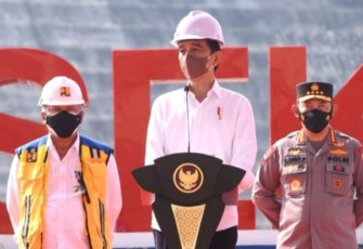 Presiden Joko Widodo Resmikan Bendungan Way Sekampung