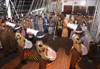 Satuan Latihan Kartika Jala Krida (Satlat KJK) 2021 untuk menampilkan pentas seni dalam acara Cocktail Party 