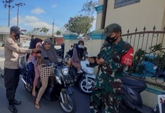 Joss!!! Dihari Libur Polisi dan TNI Tetap Laksanakan Operasi Yustisi Cegah Covid 19
