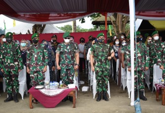Danrem 071/Wijayakusuma Hadiri Upacara Tradisi Pembaretan Sarcabif Taruna Akmil Tingkat IV TA 2021