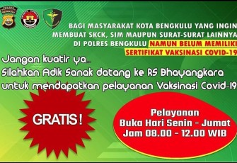 RS Bhayangkara Laksanakan Vaksin Gratis 