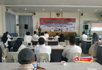 Bupati Rini Buka Acara Diklat Pengadaan Barang dan Jasa Pemkab Blitar Tahun 2021 (foto : Faisal NR / Klikwarta.com)