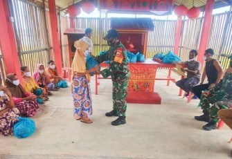 Danramil 06/0315 Bintan  Gelar Baksos dan Santunan Anak Yatim Piatu Sebagai Bentuk Kepedulian