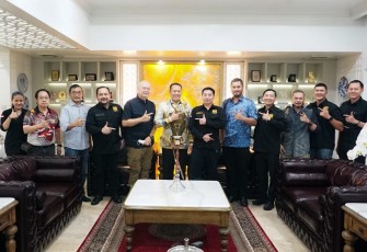 Bamsoet usai rapat persiapan Turnamen Tembak PERIKHSA CUP 2022, di Jakarta, Rabu (12/10/22).