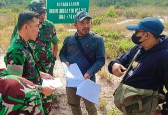 Dandim 0315/Tanjungpinang saat Tinjau Langsung Lokasi Lahan Rencana Pembangunan Makodim Lingga