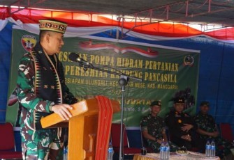 Pangdam IX/Udayana Mayjen TNI Sonny Aprianto, S.E., M.M., dalam sambutannya