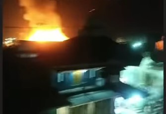 pasca terjadi kebakaran, Selasa malam, (26/04/2022).