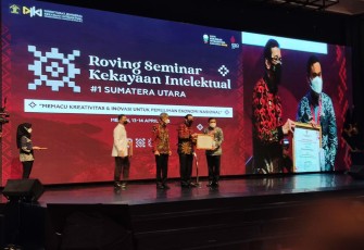 Roving Seminar Kekayaan Intelektual Pertama se Pulau Sumatera di Hotel JW Marriot Medan, Sumatera Utara pada Rabu, 13 April 2022.