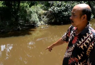 Kondisi sungai diduga tercemar limbah
