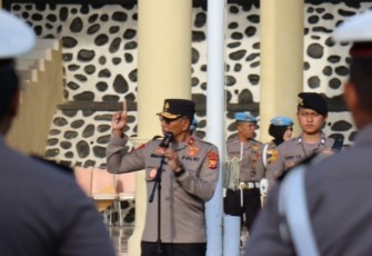 Wakapolda Bengkulu saat Ingatkan Personil Semakin Matang dalam Bekerja
