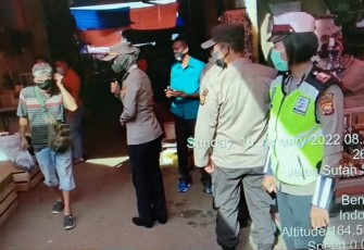 Jaga situasi kamtibmas tetap kondusif, Polres BU, keliling Pasar Purwodadi