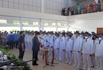 Prosesi pelantikan 66 Kades terpilih oleh Bupati Kaur 