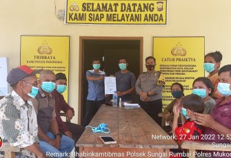 Mediasi melalui program Solving, oleh Anggota Bhabinkamtibmas Polsek Sungai Rumbai
