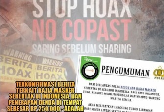 Kabid Humas Polda Bengkulu tegaskan informasi razia masker denda Rp 250 ribu, "Hoax"