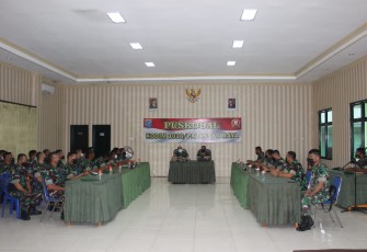 Pemeriksaan administrasi hingga pelaksanaan kegiatan dengan sasaran Pos Audit Progjagar TW I sampai dengan TW IV 2021, oleh Tim Wasrik Itdam XII/Tanjungpura, di Aula Makodim, Kelurahan Pahandut Palangka Raya