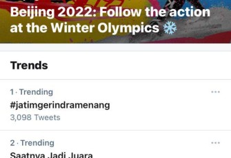 Tagar #jatimgerindramenang yang menjadi _trending topics_ twitter