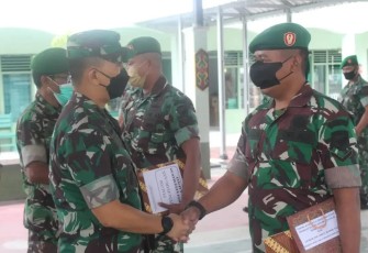 Dandim 1015/Sampit Pimpin Upacara Korp Raport Pindah Satuan 