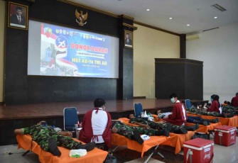 Sambut HUT Ke-76 TNI AU, Lanud Supadio Gelar Donor Darah