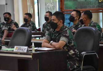 Danrem 044/Gapo Ikuti Pelaksanaan Taklimat Akhir Tim Post Audit ltjenad