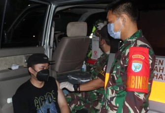 Gebrakan Baru, Kodim 1015/Sampit Gelar Serbuan Vaksin Malam Hari