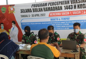 Kodim 1015/Sampit Gencarkan Serbuan Vaksin Massal