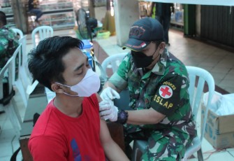 Kodim 1015/Samipt Terus Gencarkan Vaksinasi Massal Guna Mencapai Herd Immunity