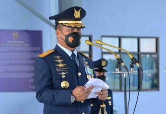 Danlanud Sultan Hasanuddin Pimpin Upacara Peringatan Ke-76 Hari TNI AU