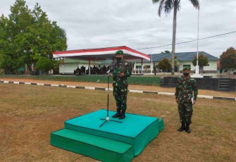 Kolonel Inf Agus Isrok berikan amanat saat pembukaan pendidikan, Kamis (21/4/22)