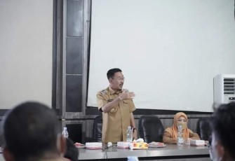 Bupati Labusel, H. Edimin, saat menyampaikan sambutan, Selasa (10/5/2022)