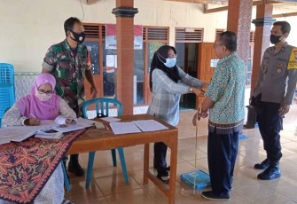 Posyandu lansia di pendopo desa Bantengan. Rabu (11/05/2022)