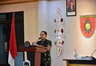 Danrem 091/ASN saat membuka acara bimtek. Sabtu (14/05/2022)