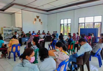 Suasana rapat koordinasi kecamatan Sumbul. Senin (16/05/2022)