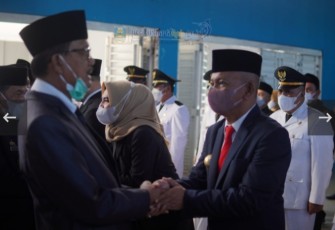Pelantikan ASN Pemkab Pesibar oleh Bupati Agus Istiqlal, Rabu (18/5/2022)