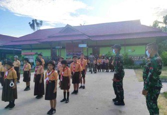 Latihan Pramuka di perbatasan