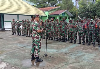 Pengarahan Dandim dalam pam kunker Pangdam Hasanuddin 