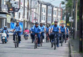 Prajurit Koharmatau gowes bersama Dankoharmatau 