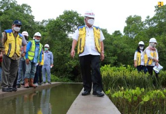 Menteri Basuki saat meninjau infrastruktur KTT G-20 di Bali