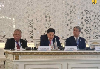 Menteri Basuki saat menghadiri K-Water’s Side Event Global Water Leaders Seminar di Tajikistan 