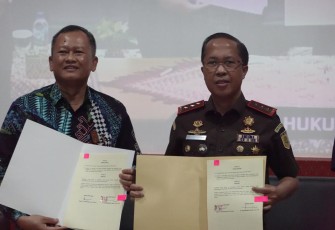 Kabandiklat Kejaksaan RI usai tandatangani perjanjian kerjasama beasiswa dengan fakultas hukum universitas Lampung