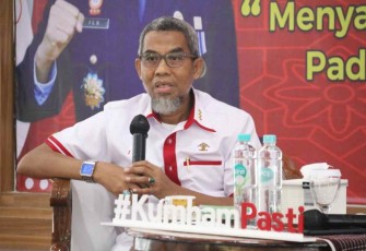 Inspektur jenderal Kemenkumham Razilu saat menjelaskan program unggulan 3M