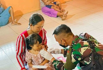 Imunisasi balita di posyandu perbatasan