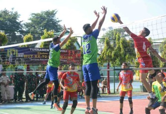 Keseruan turnamen voli peringati HUT ke-72 Kodam I/BB