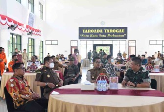 Danrem saat acara komsos kebangsaan dan silaturahmi bersama unsur forkopimda di Makorem 142/Tatag