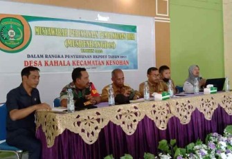 Sertu Winarko saat menghadiri Musrenbangdes