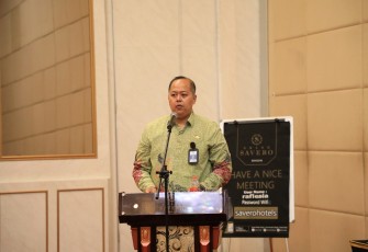 Kepala Sub Direktorat Pengerukan dan Reklamasi Yudhonur Setyaji saat membuka acara Bimbingan Teknis Badan Usaha Pengerukan dan Reklamasi di Bogor.