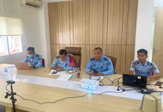 Saat evaluasi rehabilitasi dan pasca rehabilitasi semester I tahun 2022 secara virtual 