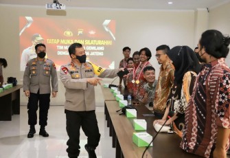 Kapolda Jateng saat menyapa Tim Nusantara Gemilang 