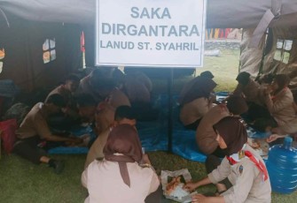 Saka Dirgantara Lanud Sutan Sjahrir saat perjusami