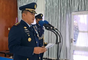 Danlanud saat membacakan amanat Kasau